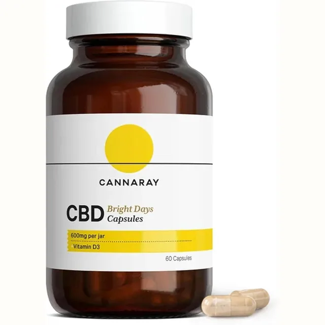 Cannaray CBD Capsules, 600 mg, 60 capsules