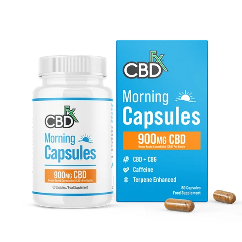 CBDfx CBD + CBG Morning Capsules, 900 mg, 60 capsules