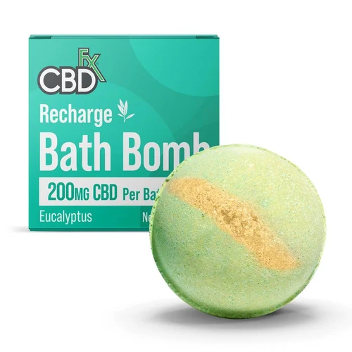 CBDfx Recharge CBD Bath Bomb, 200 mg