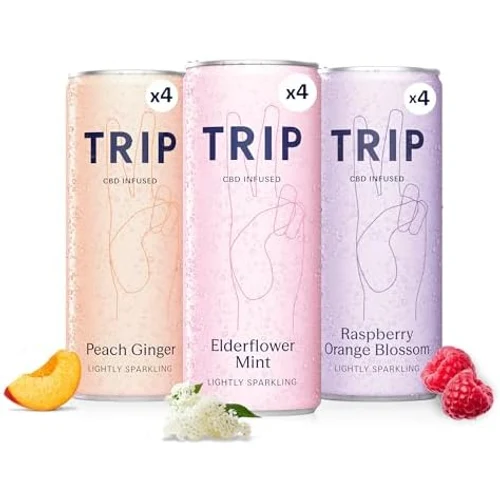 TRIP CBD Sparkling Drinks Mixed Pack, 12 × 250 ml